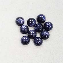 8MM ROUND CABOCHON BLUE GOLD STONE(10PCS/BAG)